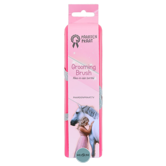 Paardenpraat Grooming Borstel Roze M