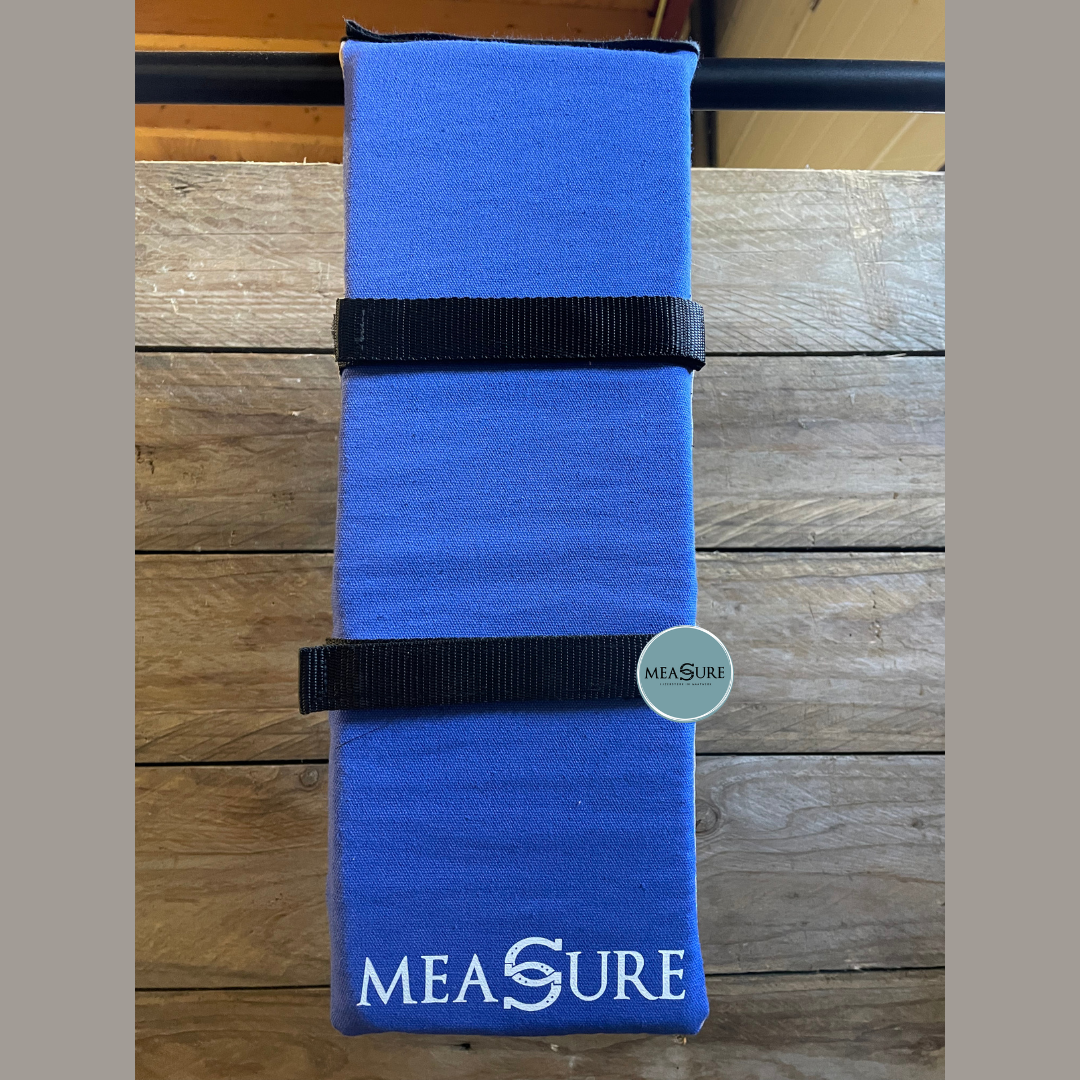Measure trainingsware schoftonderlegger blauw/beige maat pony