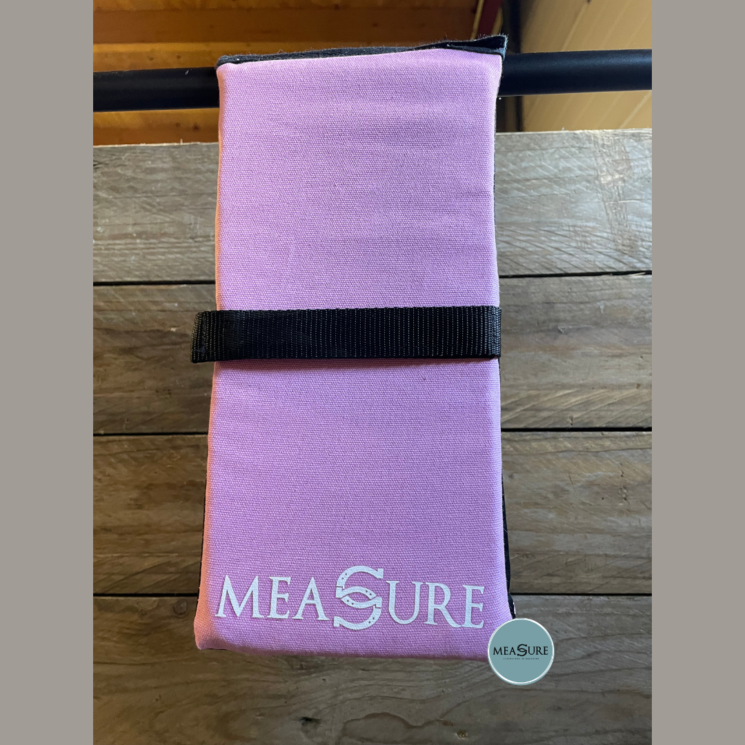 Measure trainingsware schoftonderlegger roze/zwart maat shet/kleine pony