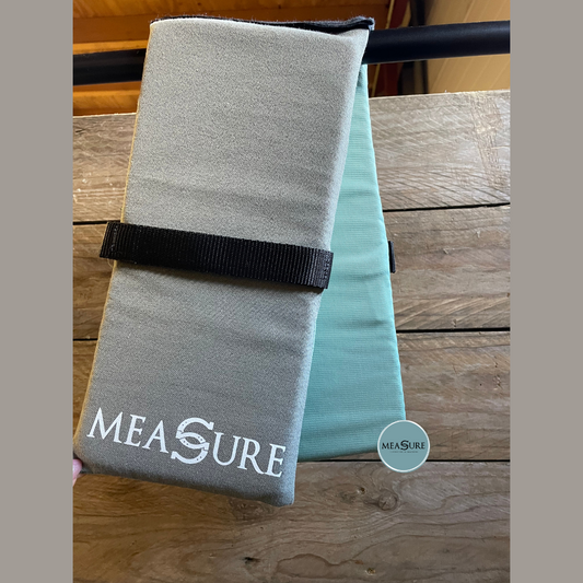 Measure trainingsware schoftonderlegger grijs/turquoise maat shet/kleine pony