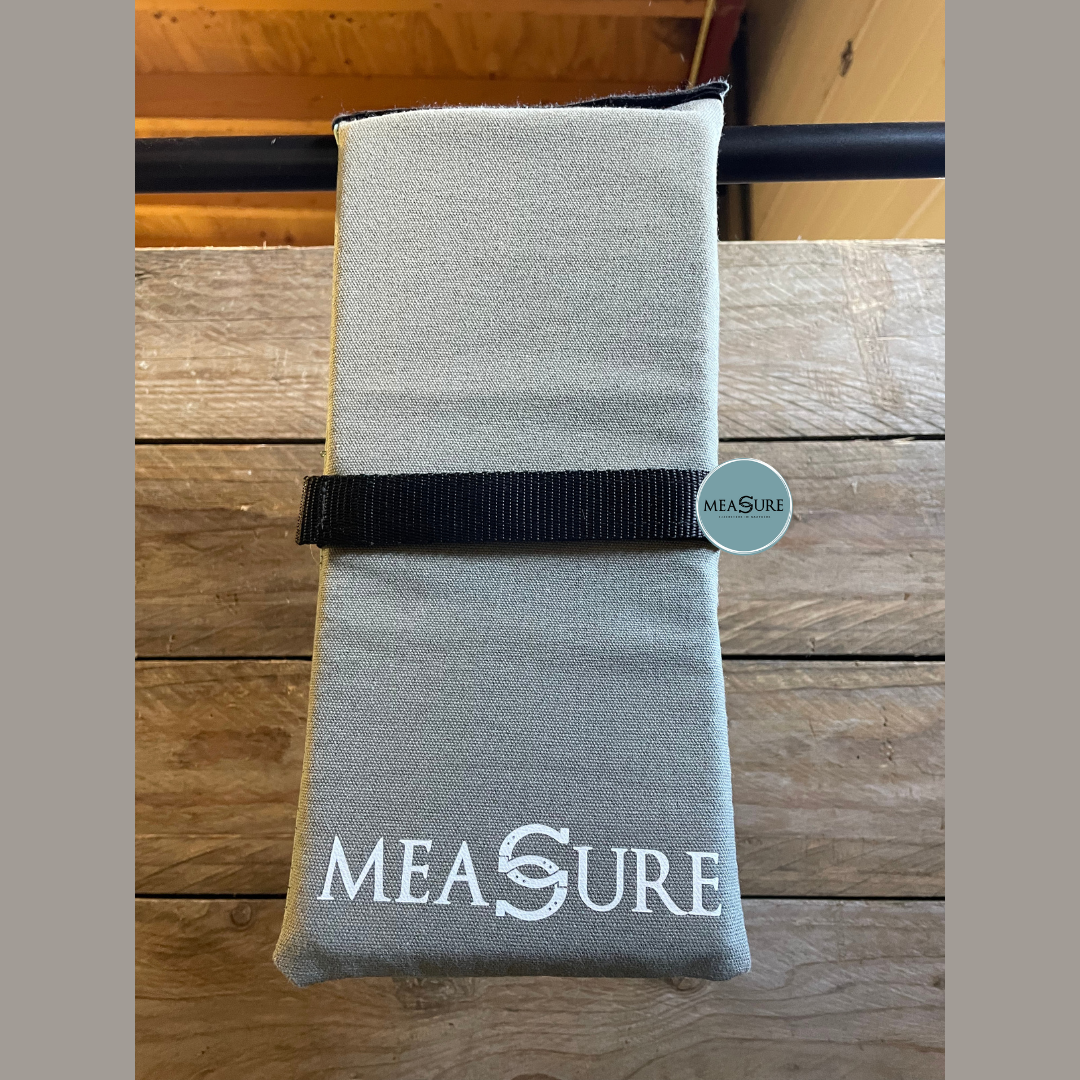 Measure trainingsware schoftonderlegger grijs/turquoise maat shet/kleine pony