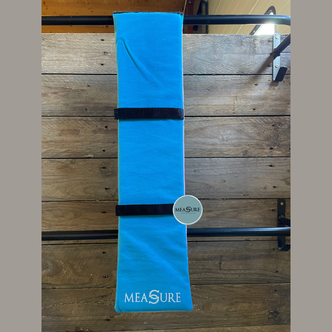 Measure trainingsware schoftonderlegger blauw/roze maat groot paard