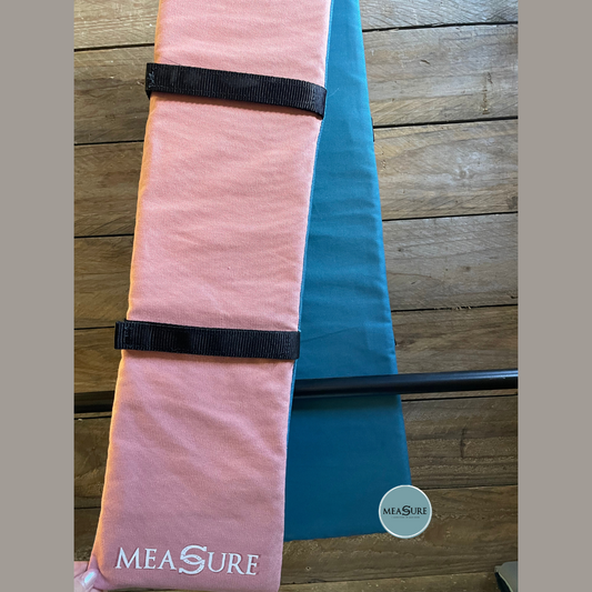 Measure trainingsware schoftonderlegger roze/blauw maat groot paard