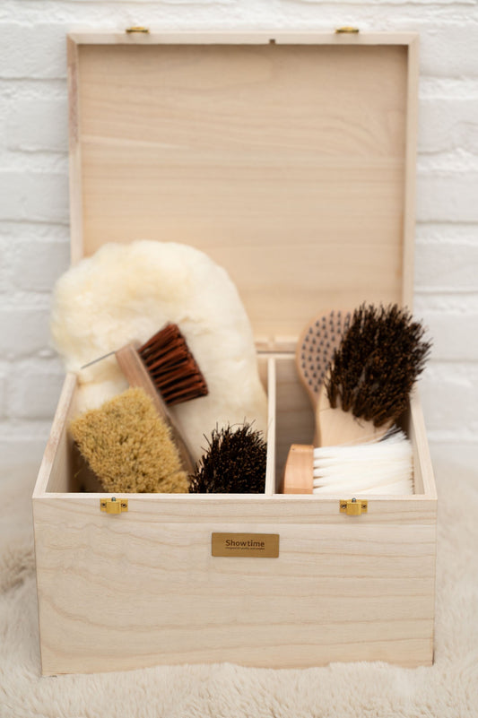 HB Showtime poetskist met luxe houten borstel collectie