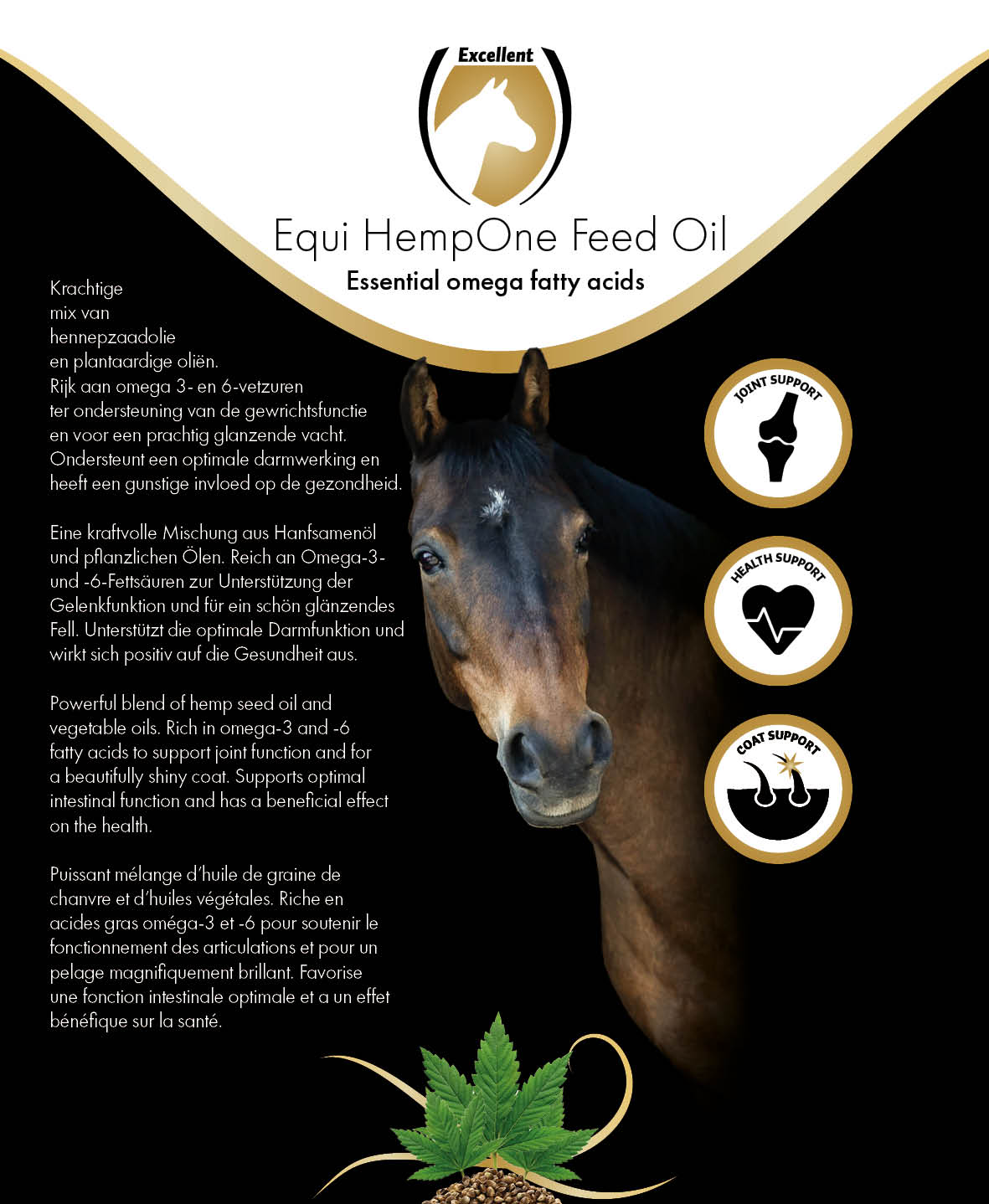 Excellent Horse HempOne Feed Oil 500 ml