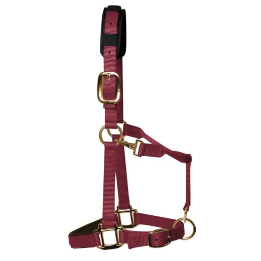 KM Elite Luxe gevoerd halster-Bordeauxrood