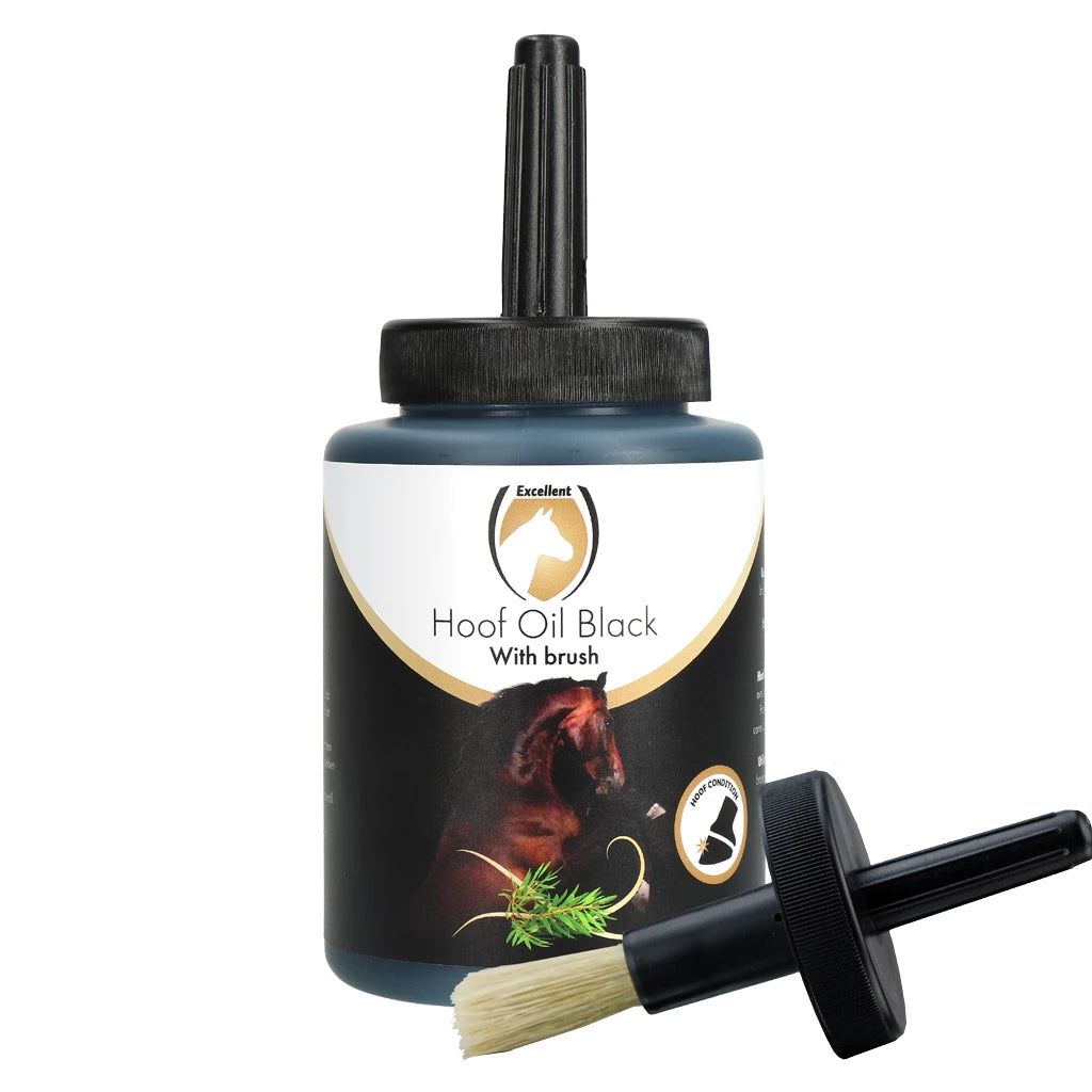 Excellent Horse Hoof Oil Black (with brush) 500 ml