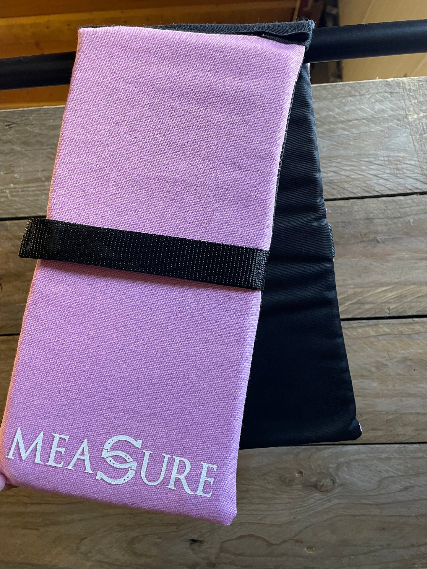 Measure trainingsware schoftonderlegger roze/zwart maat shet/kleine pony