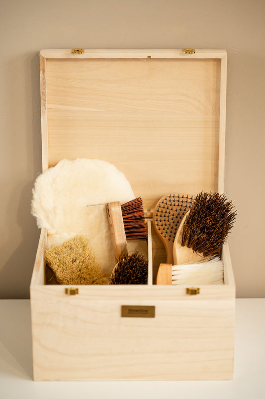 HB Showtime poetskist met luxe houten borstel collectie